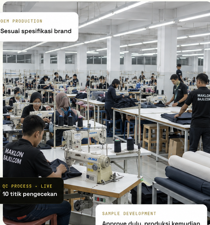 Lantai produksi garment MaklonBaju.com